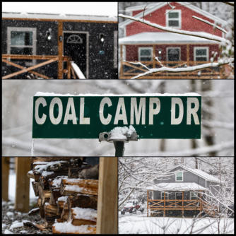 winter view of Coal Camp Lodging serving the Hatfield McCoy Trail System including Devil Anse, Rockhouse, Buffalo Mtn