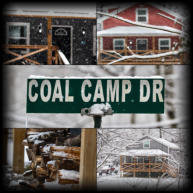 aerial view of Coal Camp Lodging serving the Hatfield McCoy Trail System including Devil Anse, Rockhouse, Buffalo Mtn