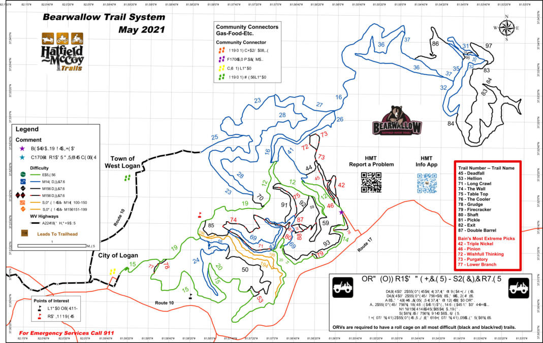 Bear Wallow Trail System Map
